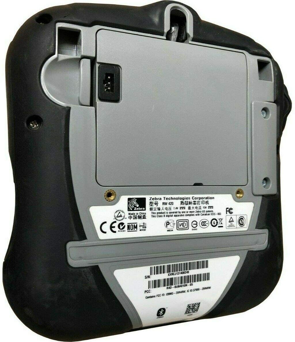 Zebra RW 420 RW420 R4D-0UBA000N-00 Mobile Thermal 4" Printer BLUETOOTH USB